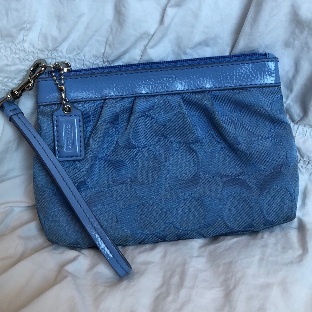 Original Coach purse and wristlet periwinkle - Picture 2 of 8